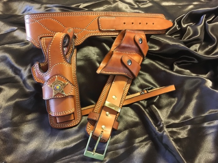 (image for) U.S. Marshall Gun Belt, Holster and Double Mag Pouch